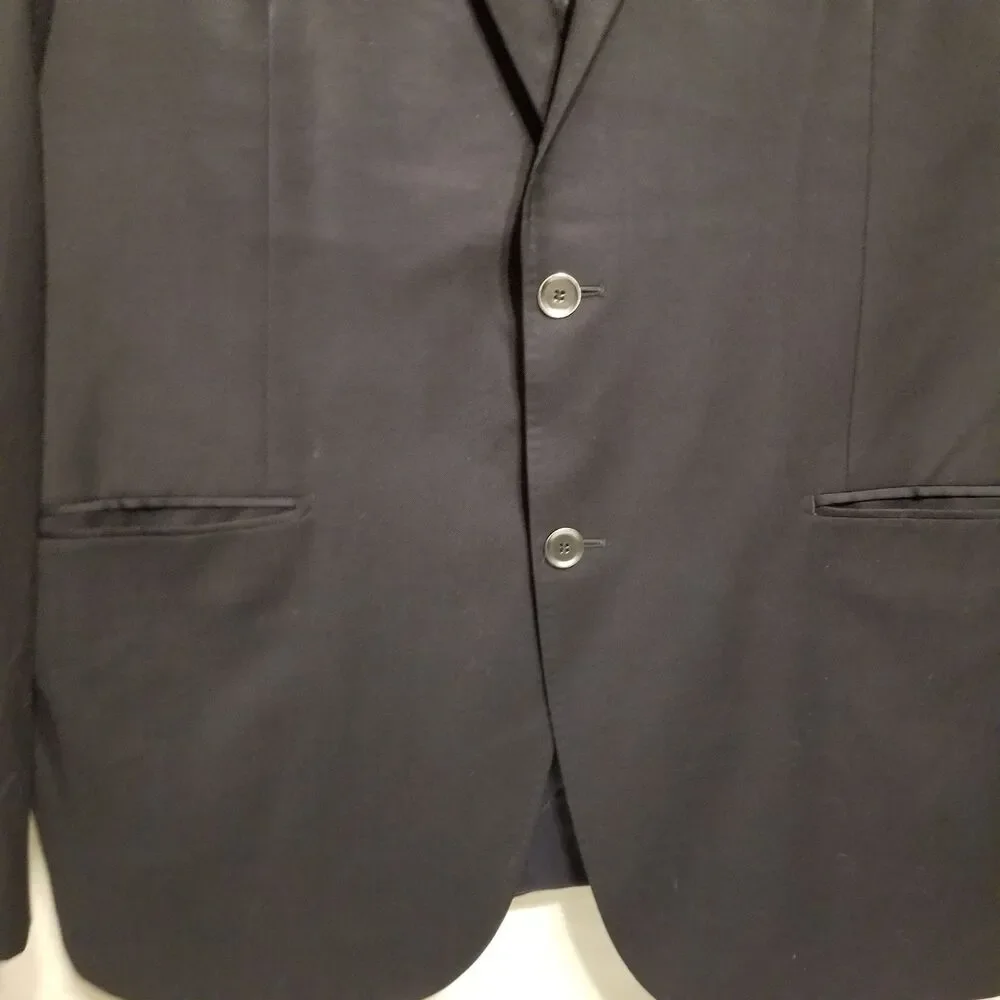 Byron Luca di Marco 48L Wool Blazer Dual Vent Sport Suit Coat Black Business